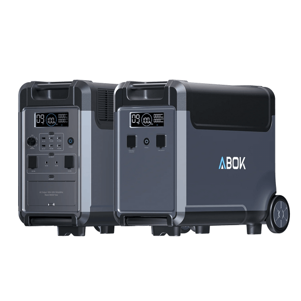 ABOK Ark3600 Portable Power Station 3600W, 3840Wh LiFePO4 Battery Backup (Up to 11520Wh) for Whole Home, Blackouts & Hurricanes - ABOK