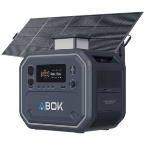 ABOK Ark2500 Portable Power Station with 400W Solar Panel - ABOK
