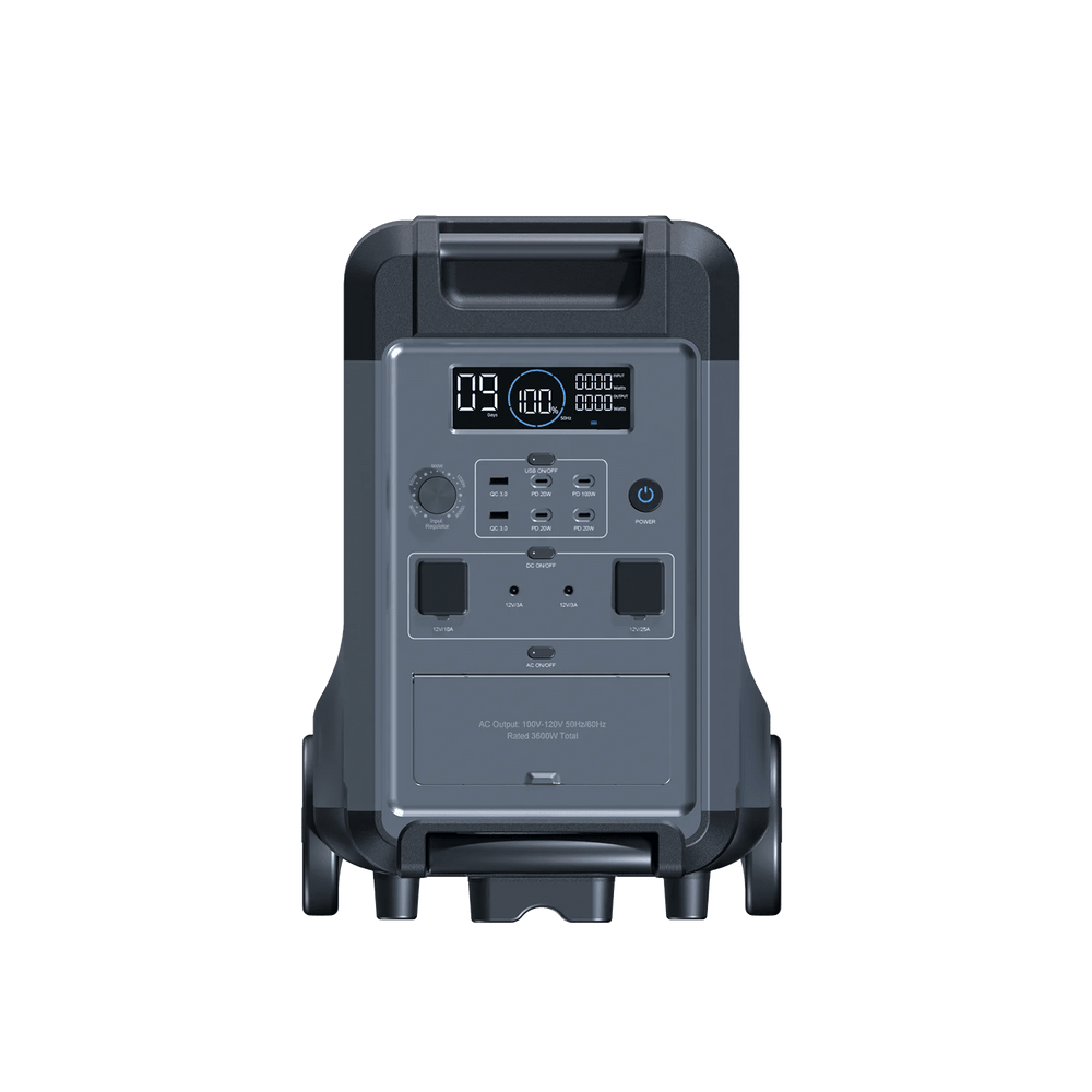 ABOK Ark3600 Portable Power Station 3600W, 3840Wh LiFePO4 Battery Backup (Up to 11520Wh) for Whole Home, Blackouts & Hurricanes - ABOK