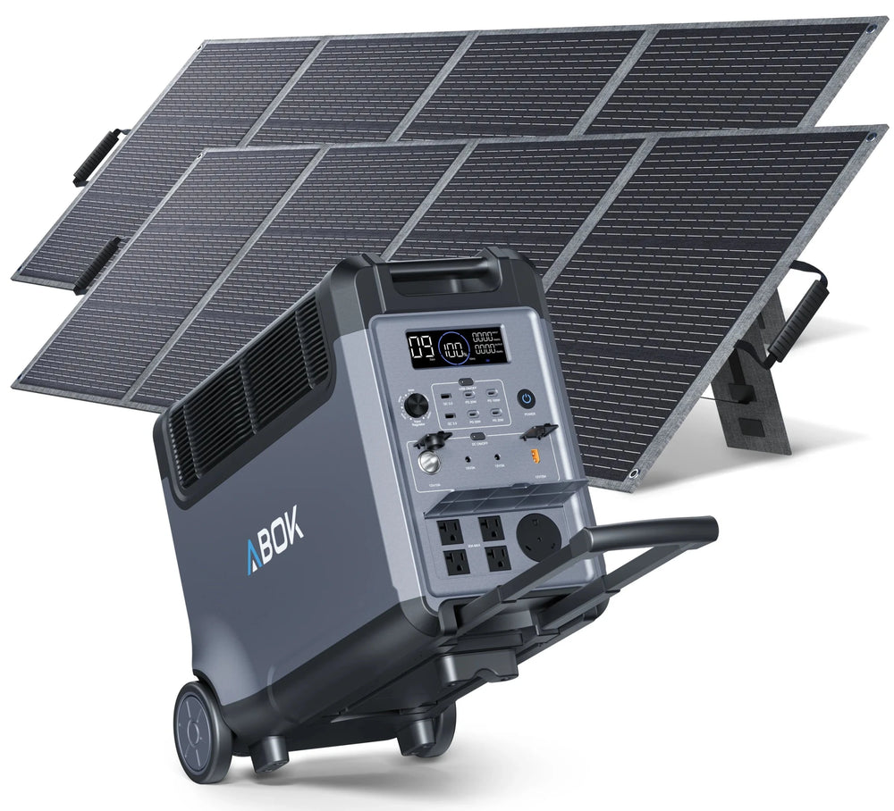 ABOK Ark3600 Portable Power Station 3600W, 3840Wh LiFePO4 Battery Backup (Up to 11520Wh) for Whole Home, Blackouts & Hurricanes - ABOK