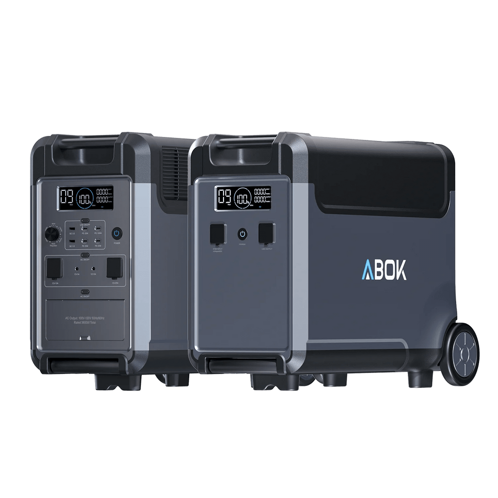ABOK Ark3600 Portable Power Station 3600W, 3840Wh LiFePO4 Battery Backup (Up to 11520Wh) for Whole Home, Blackouts & Hurricanes - ABOK