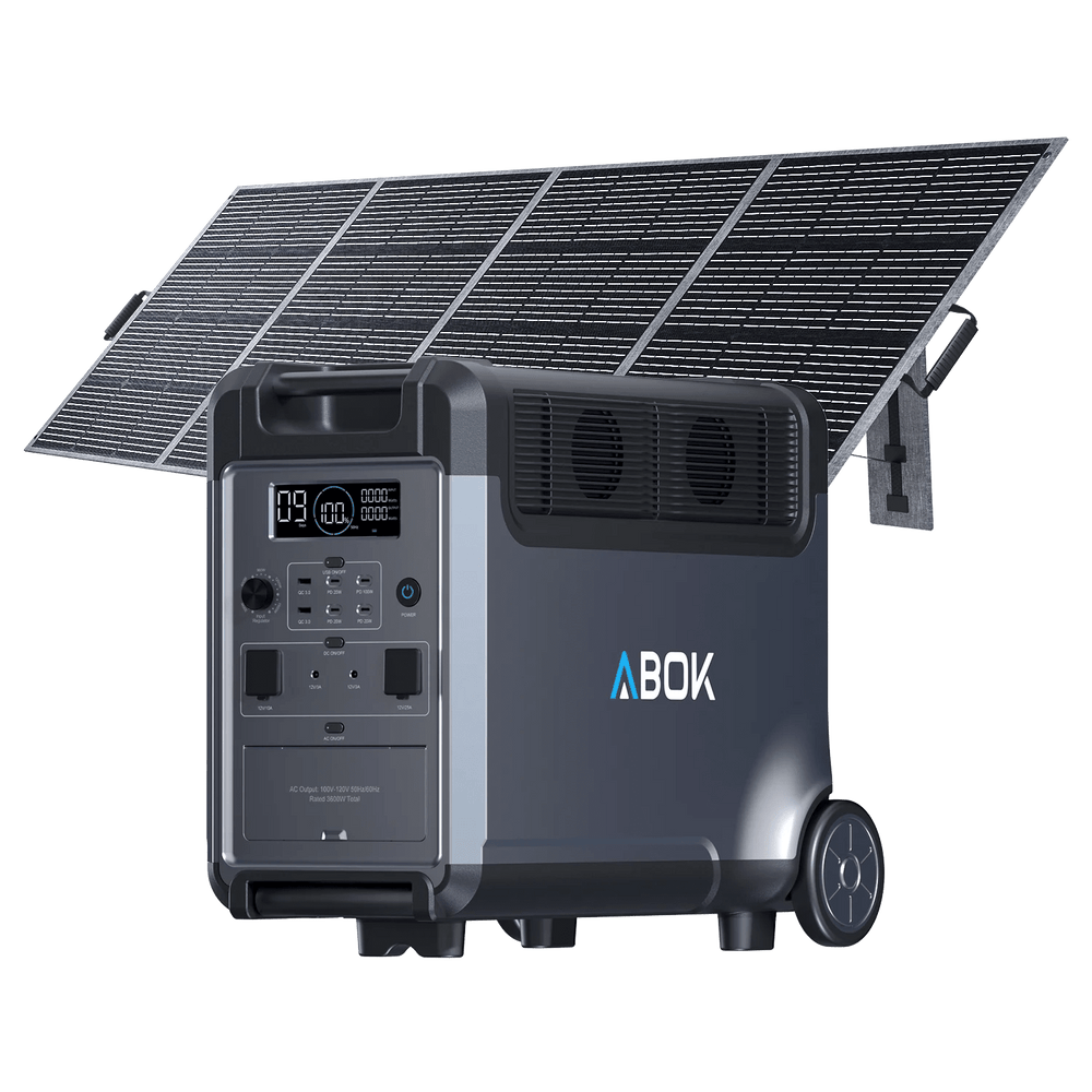 ABOK Ark3600 Portable Power Station with 400W Solar Panel - ABOK