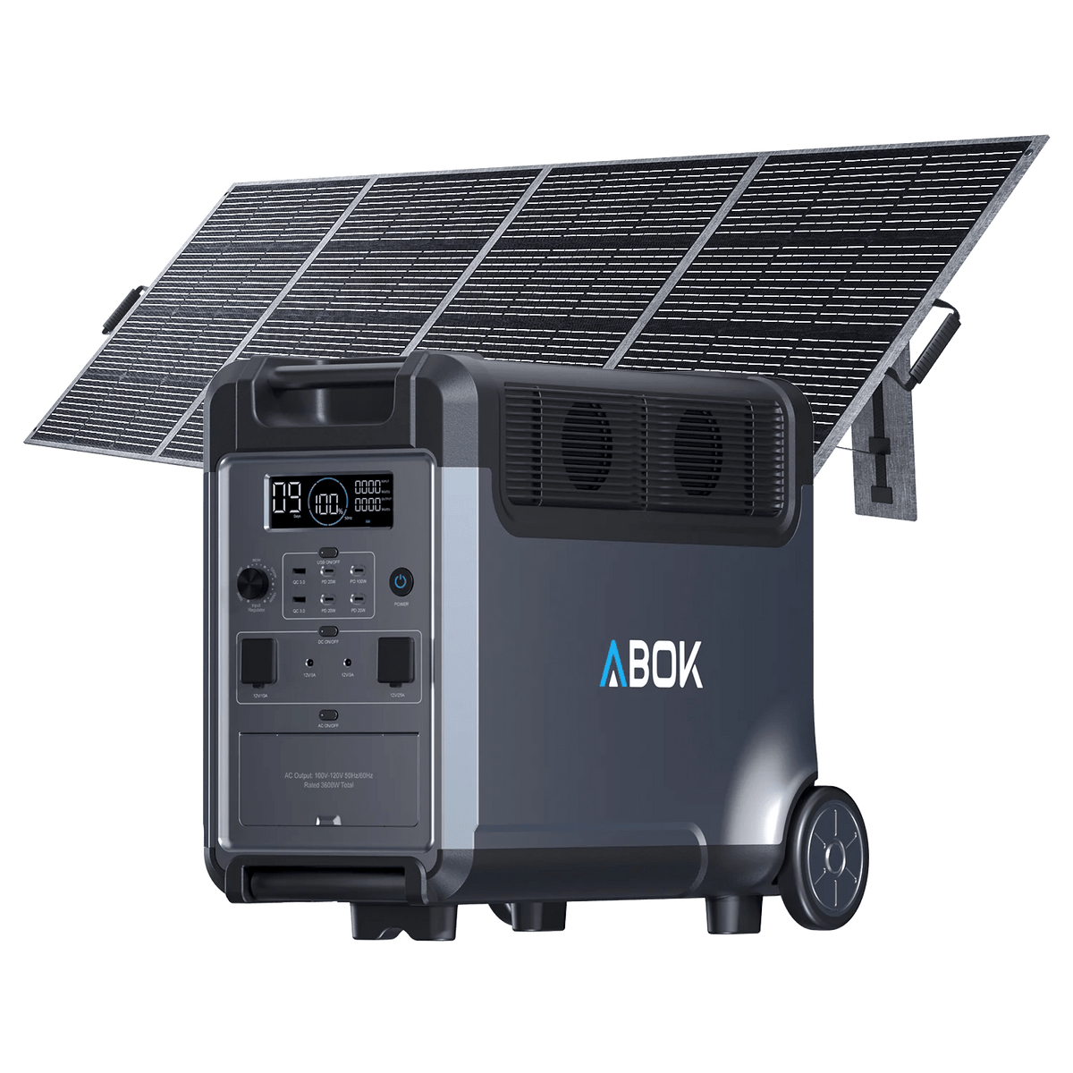 ABOK Ark3600 Portable Power Station with 400W Solar Panel - ABOK