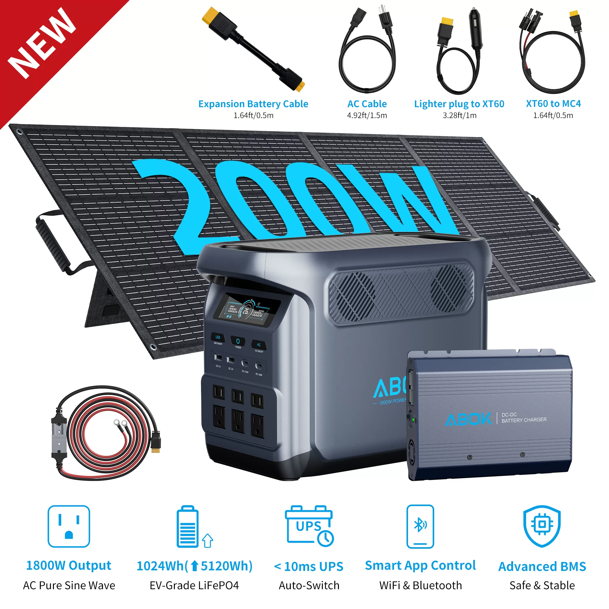 Ark1800+200W Solar Panel+Acs500