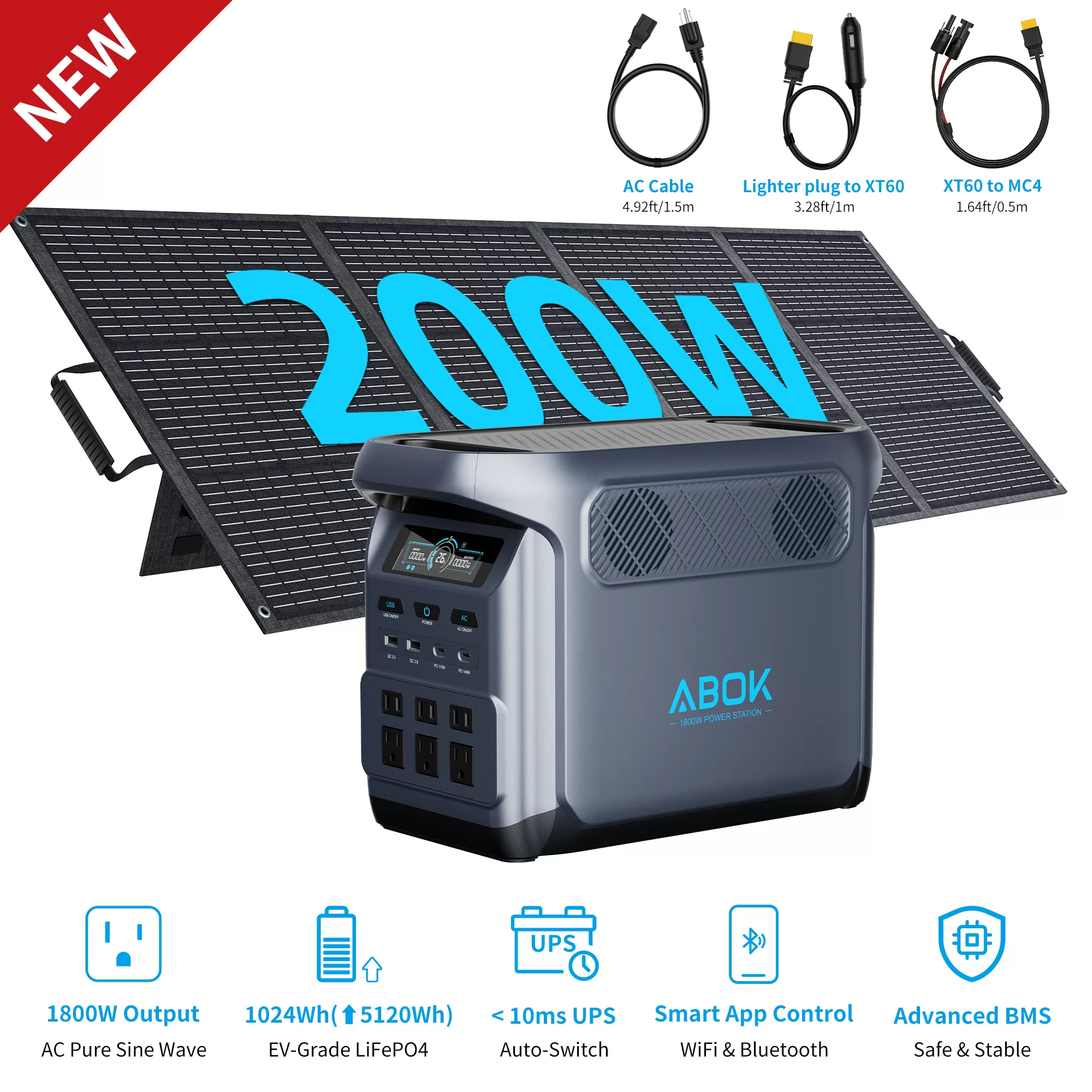 Ark1800 + 200W Solar Panel