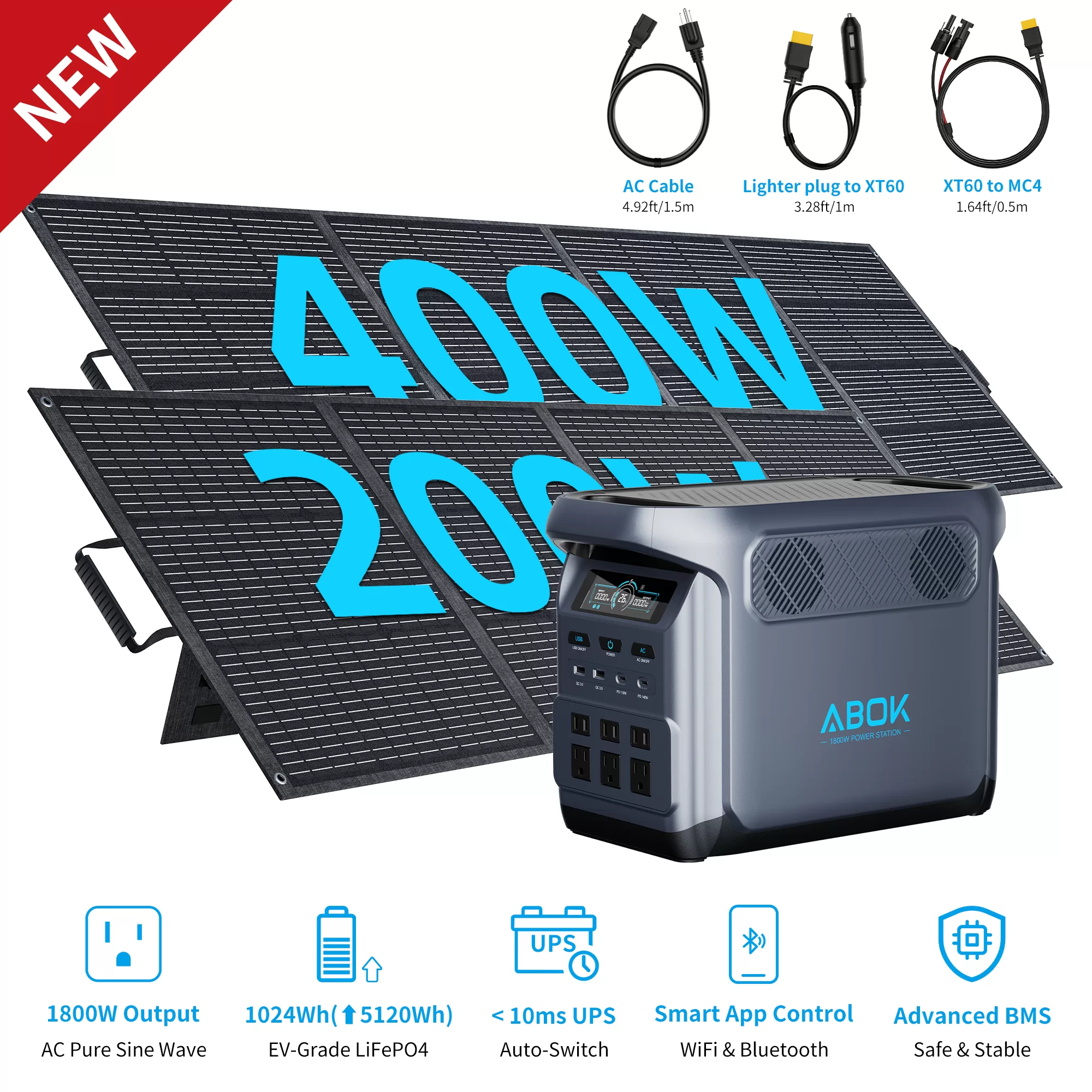 Ark1800+200W Solar Panel+400W Solar Panel