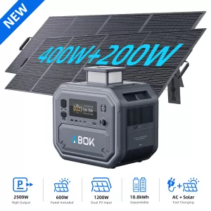 Ark2500 +200W Solar Panel + 400W Solar Panel